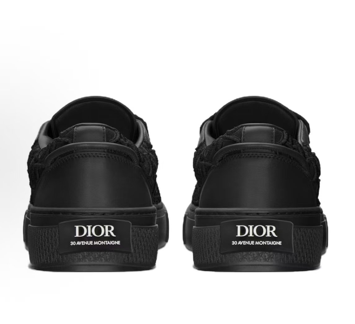 PK God Batch Dior B33 Sneaker Black Smooth Calfskin Oblique Raised Embroidery  3SN303ZYQ_H900 - Image 5