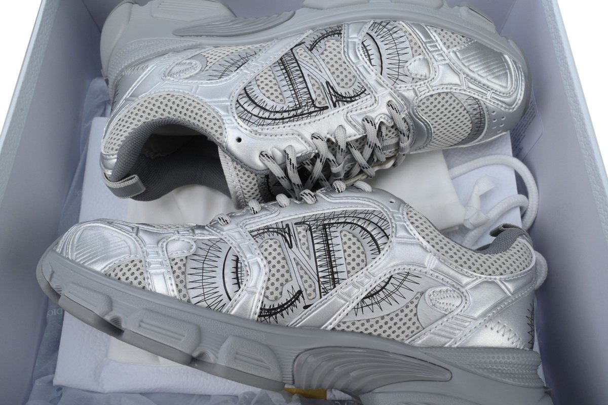 PK God Batch Dior Chrono Sneaker Grey Silver - Image 9