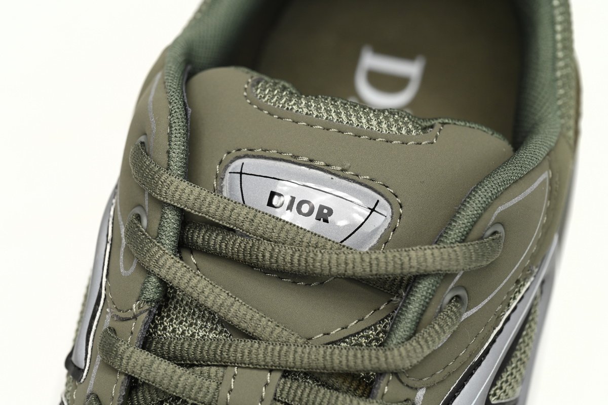 PK God Batch Dior Light Grey 'B30' Sneakers Olive Color 3SN279ZMA-16140 - Image 7