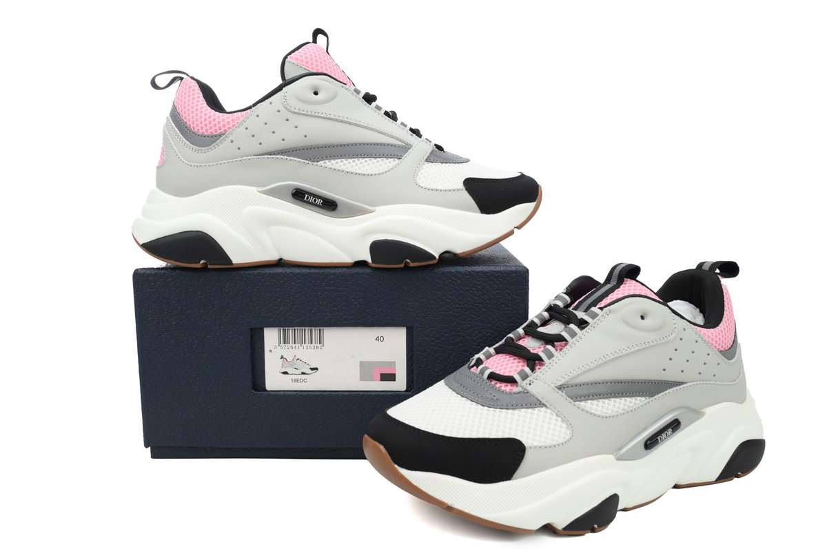 PK God Batch Dior Pink Gray 'B22' Sneakers Cream - Image 11
