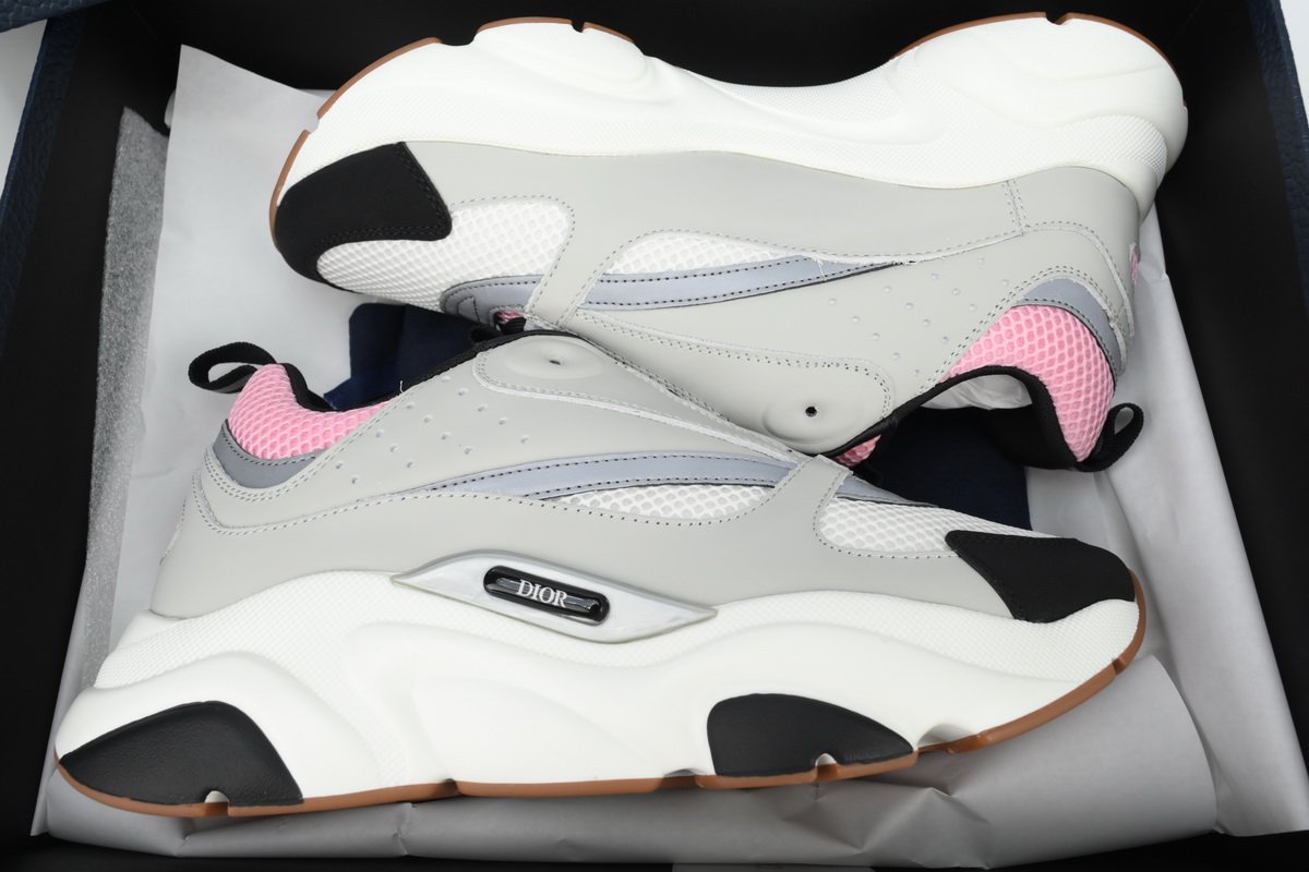 PK God Batch Dior Pink Gray 'B22' Sneakers Cream - Image 10
