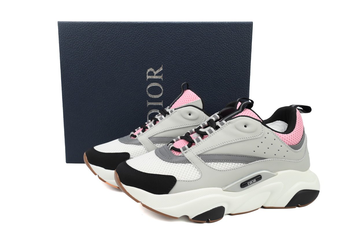 PK God Batch Dior Pink Gray 'B22' Sneakers Cream - Image 12