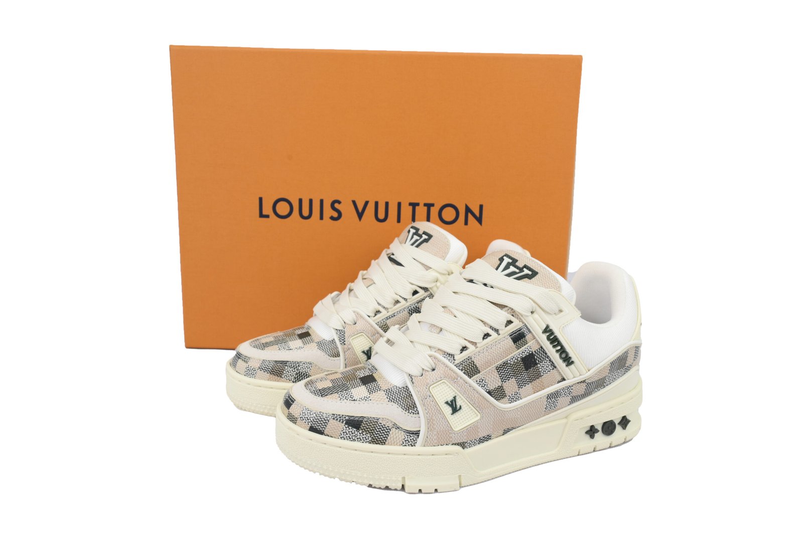 PK God Batch Louis Vuitton Grey White Grid - Image 11