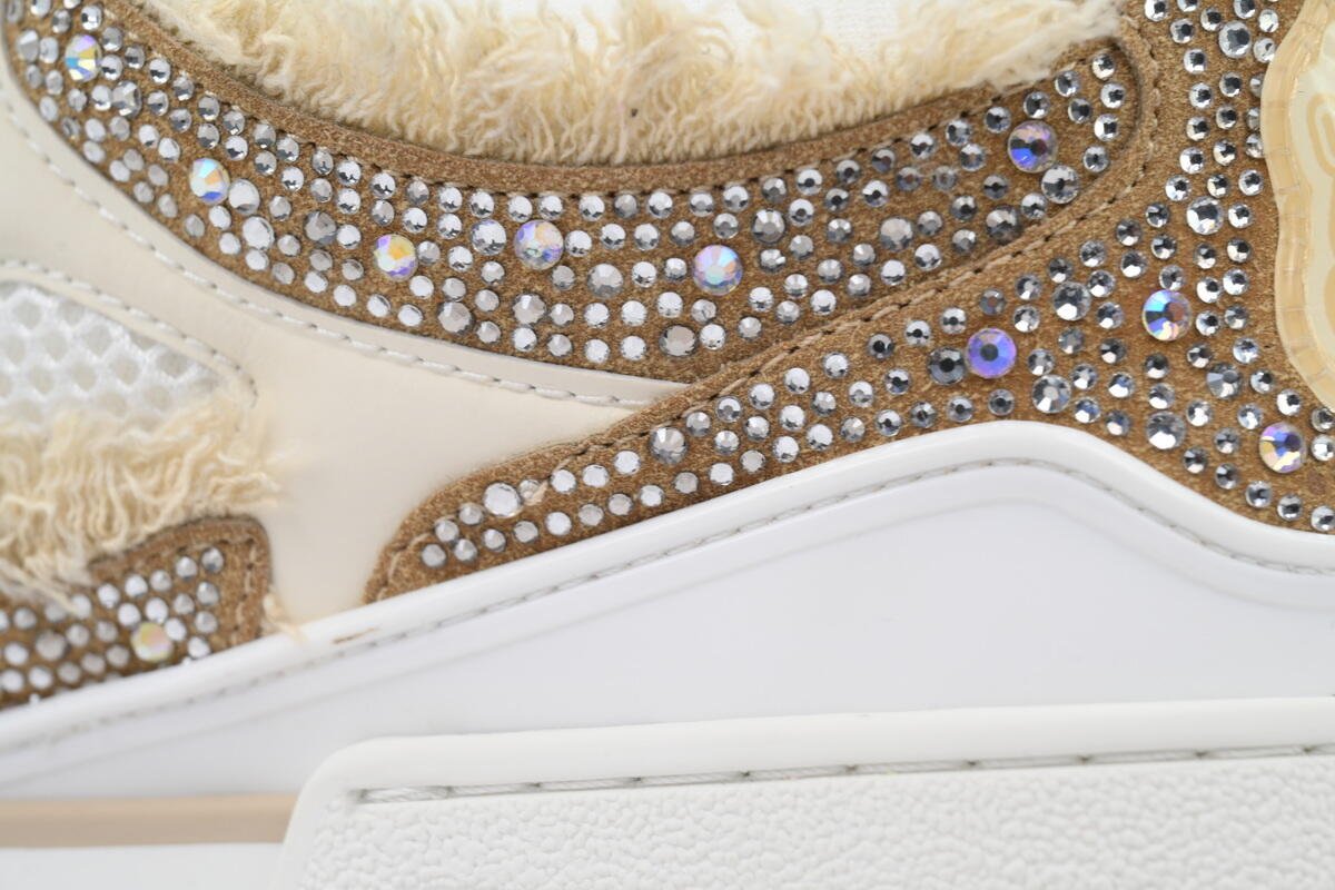 PK God Batch Louis Vuitton Skate Horse Hair Apricot Diamond - Image 7