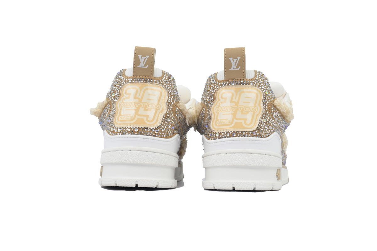 PK God Batch Louis Vuitton Skate Horse Hair Apricot Diamond - Image 3