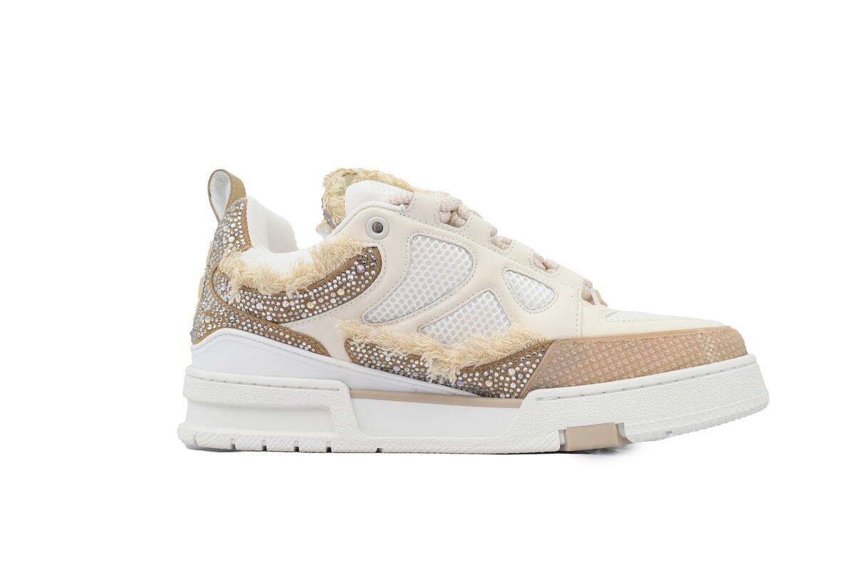 PK God Batch Louis Vuitton Skate Horse Hair Apricot Diamond - Image 2