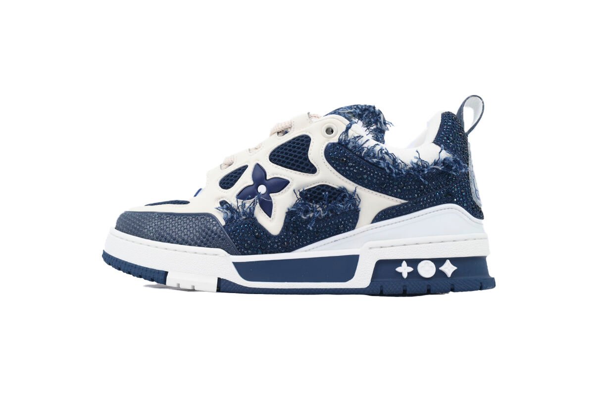 PK God Batch Louis Vuitton Skate Horse Hair Blue Diamond