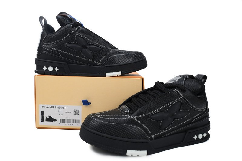 PK God Batch LOUIS VUITTON Skate Sneakers Black - Image 11