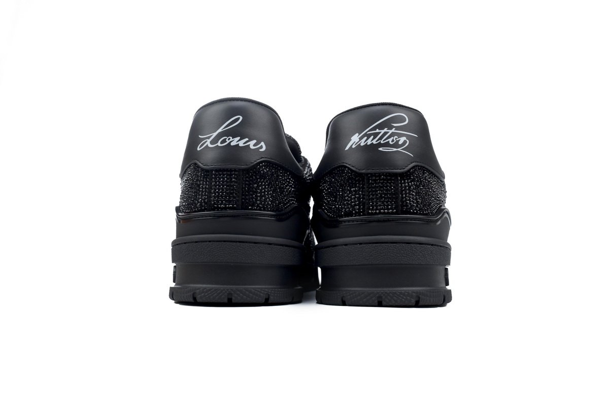 PK God Batch Louis Vuitton Trainer 'Black Rhinestones' 1A815H - Image 3