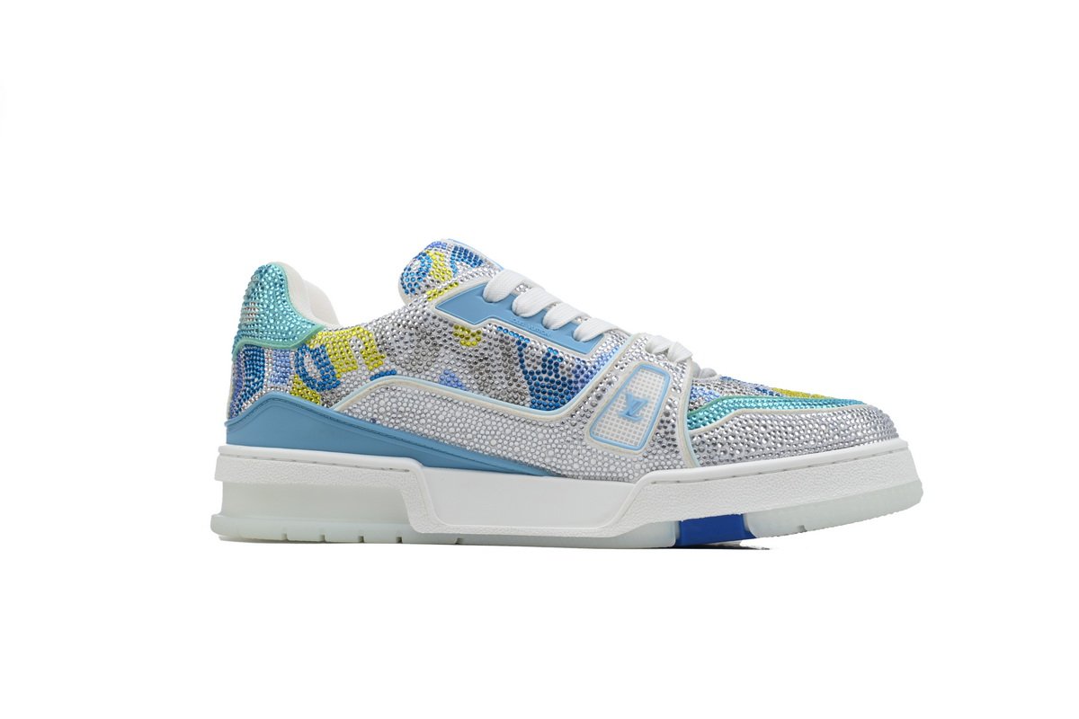 PK God Batch Louis Vuitton Trainer Sky Blue - Image 2