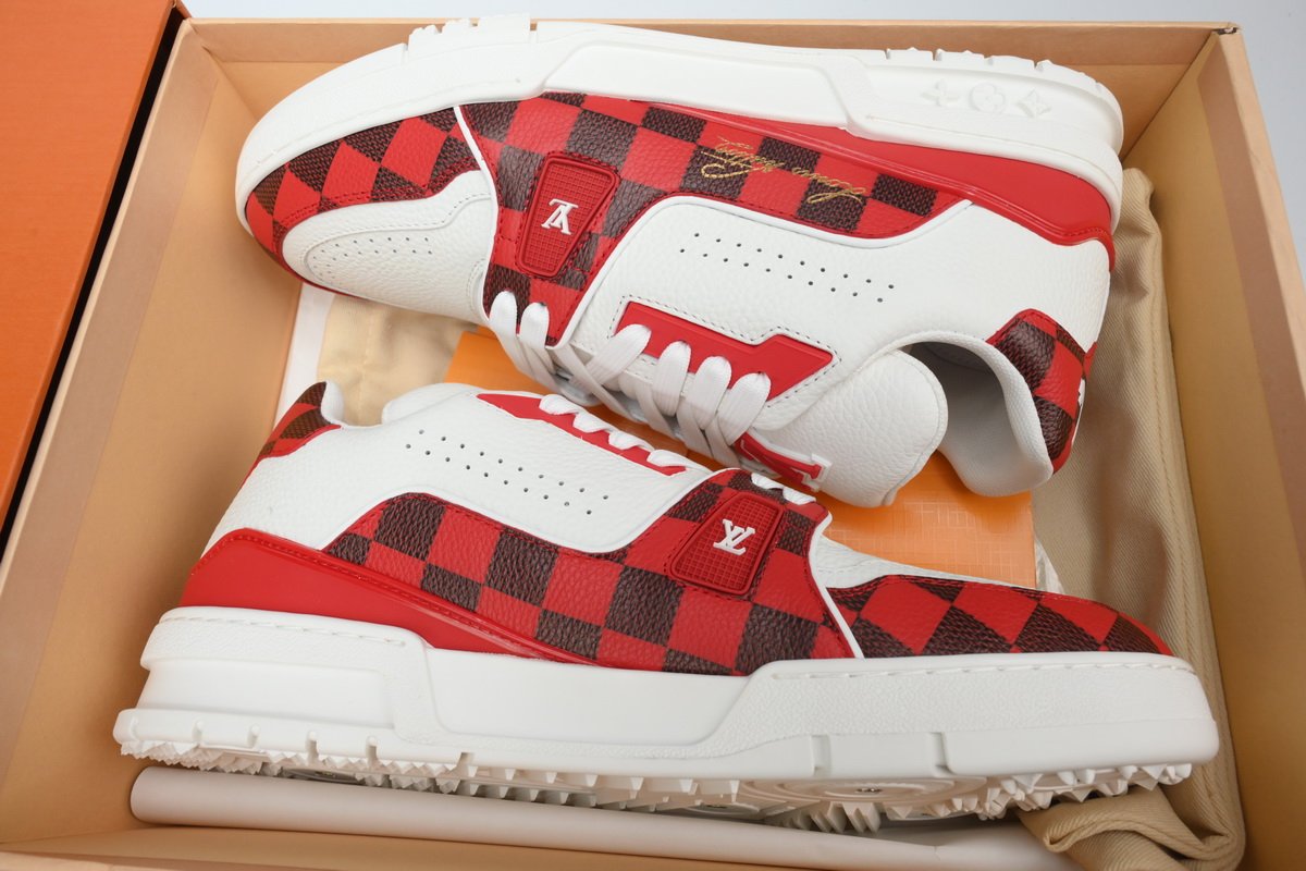 PK God Batch LOUIS VUITTON Trainer Rendering Green Cloth - Image 12