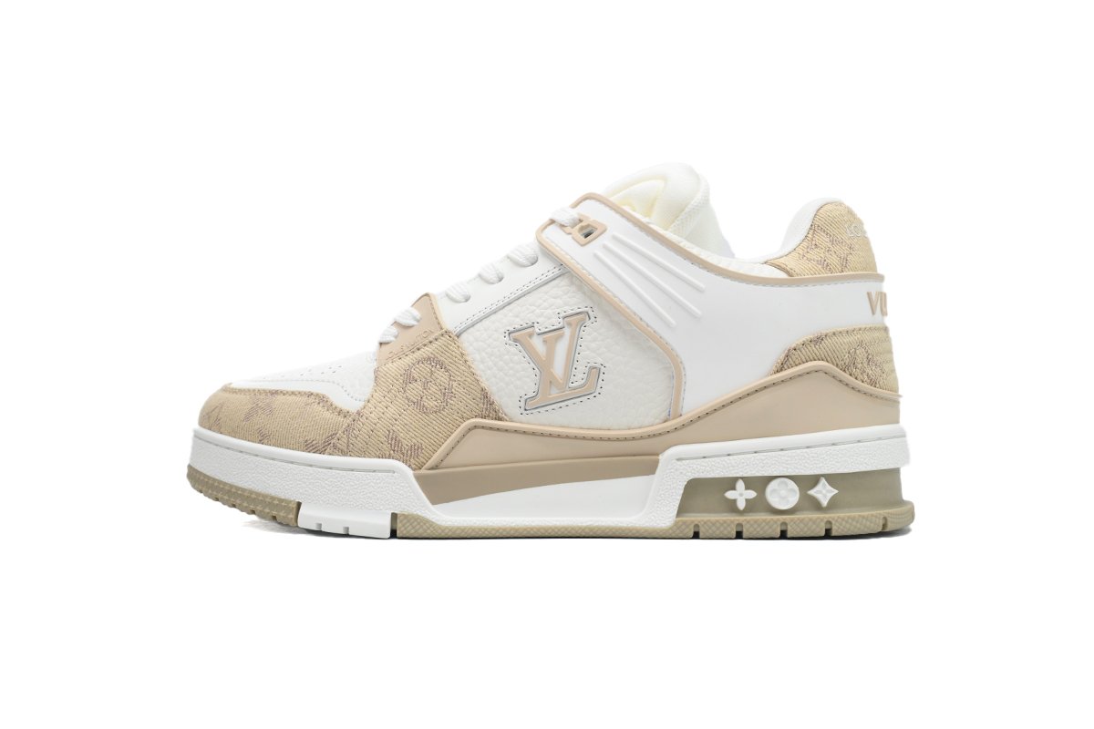 PK God Batch LOUIS VUITTON Trainer White Khaki