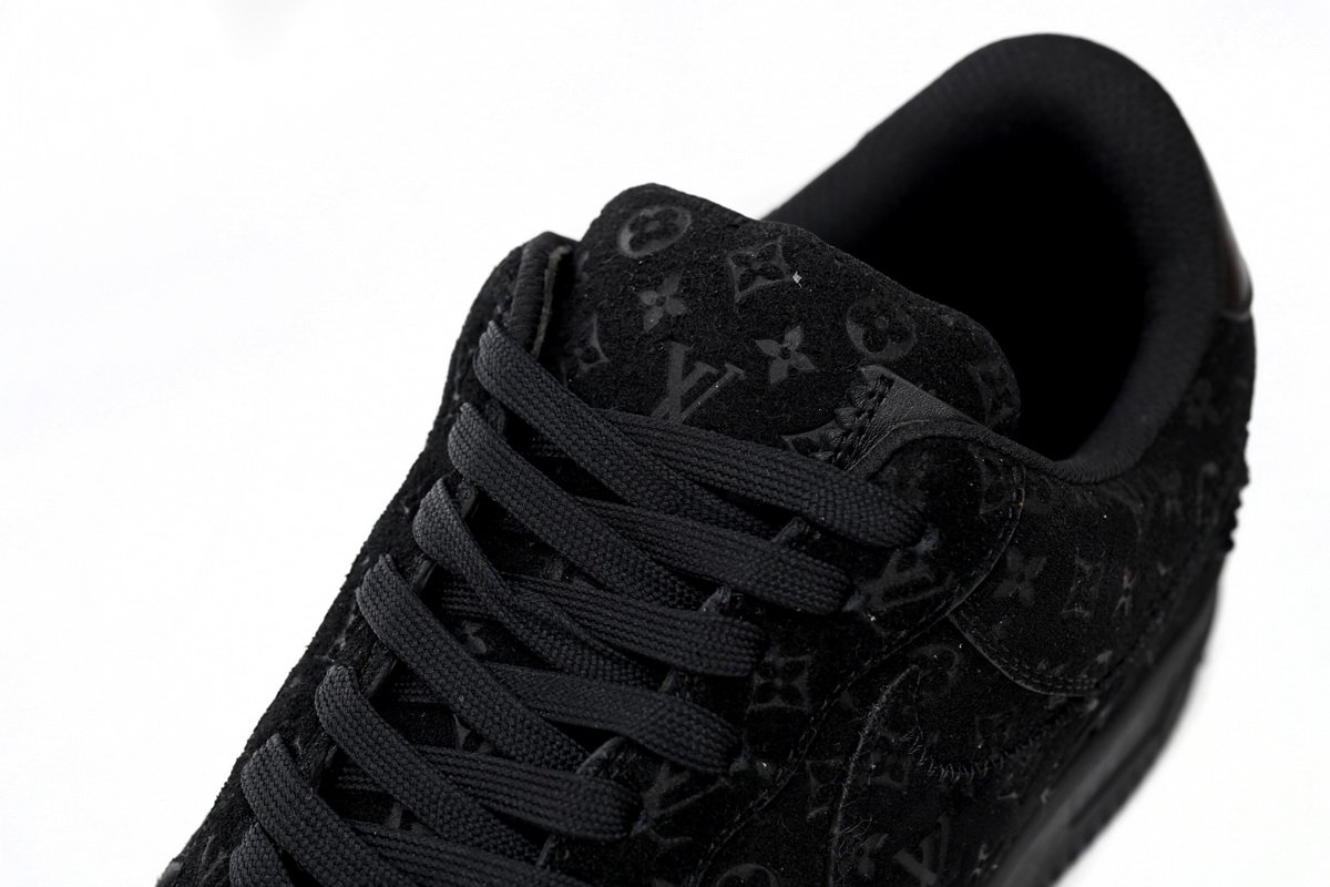 PK GOD BATCH LOUIS VUITTON x Nike Air Force 1 All Black 1A9VD7 - Image 9