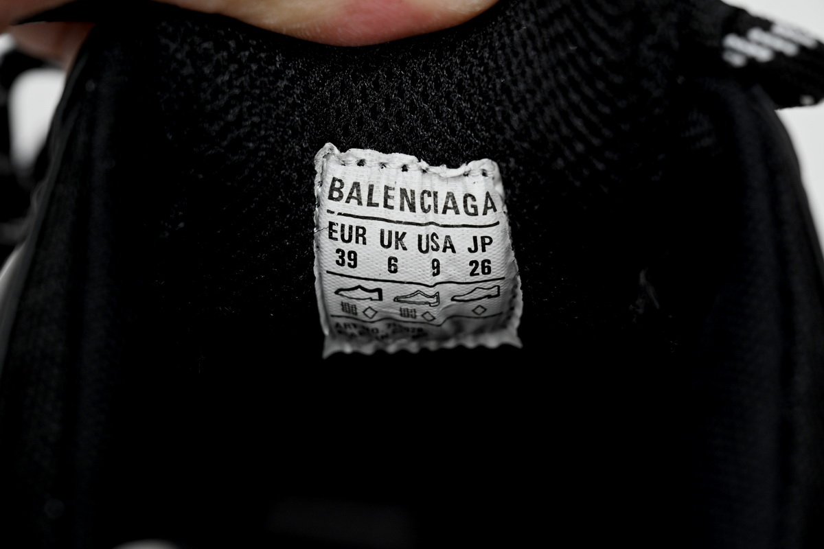 Pkstockx Adidas x Balenciaga Triple S Black And White Bars 712764 W2ZB2 1090 - Image 12