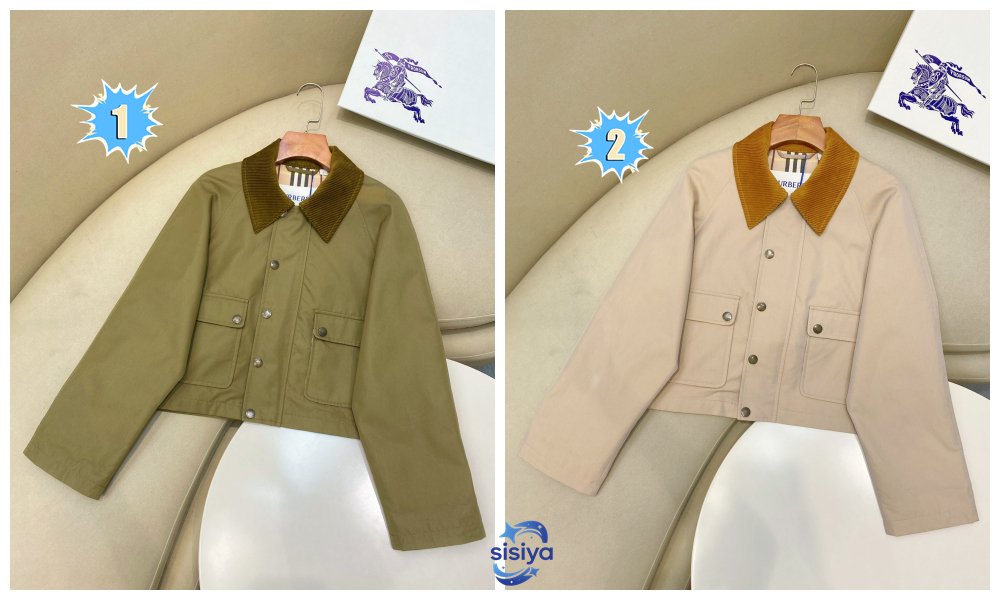 BURBERRY Corduroy-trimmed cotton-twill jacket D82303 - Image 2