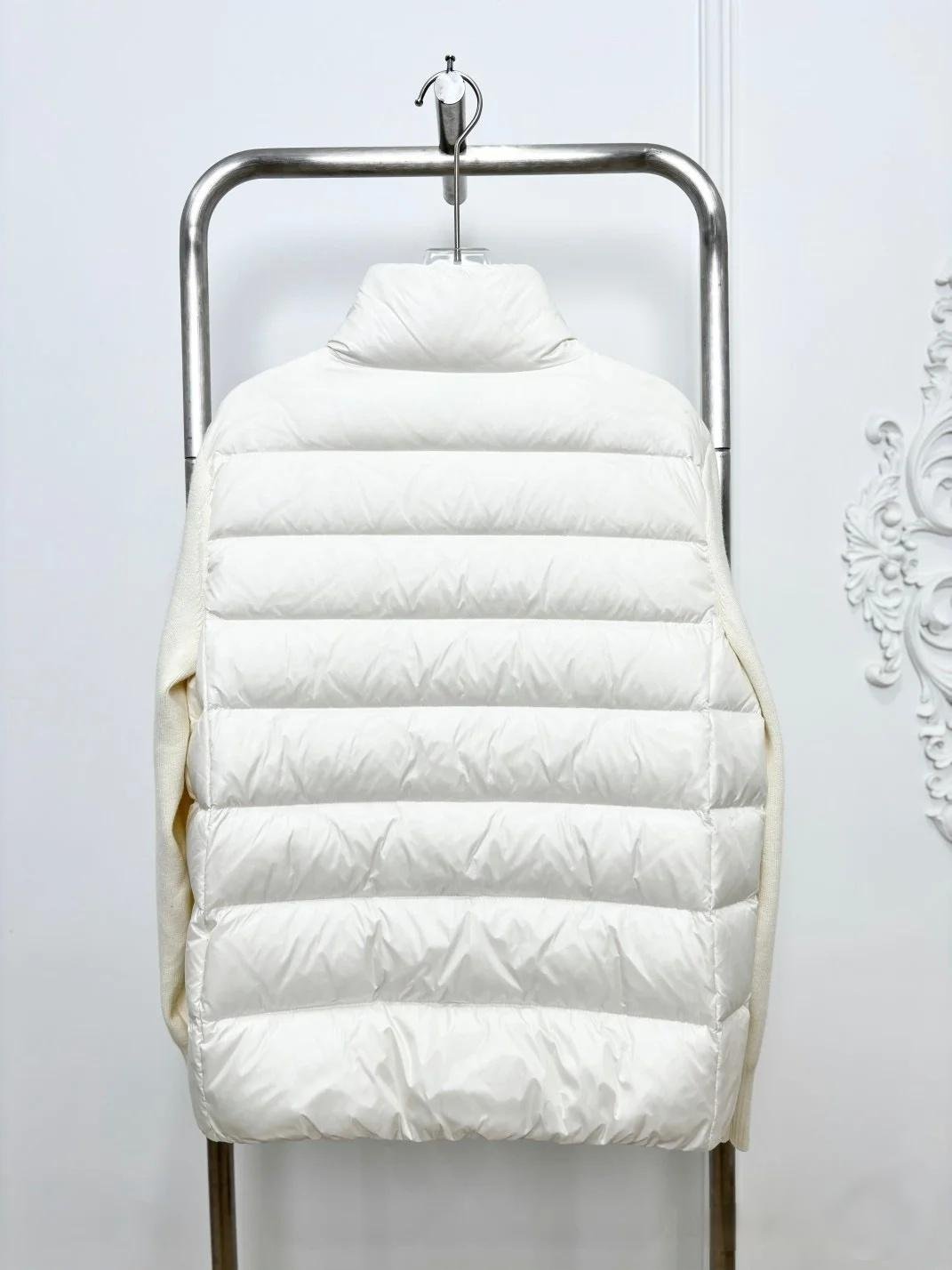 Nordstrom Moncler Quilted Nylon & Wool Knit Cardigan D80219 - Image 6