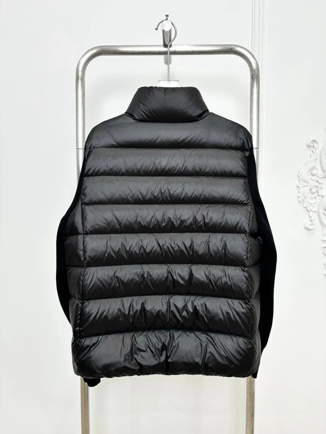 Nordstrom Moncler Quilted Nylon & Wool Knit Cardigan D80219 - Image 8