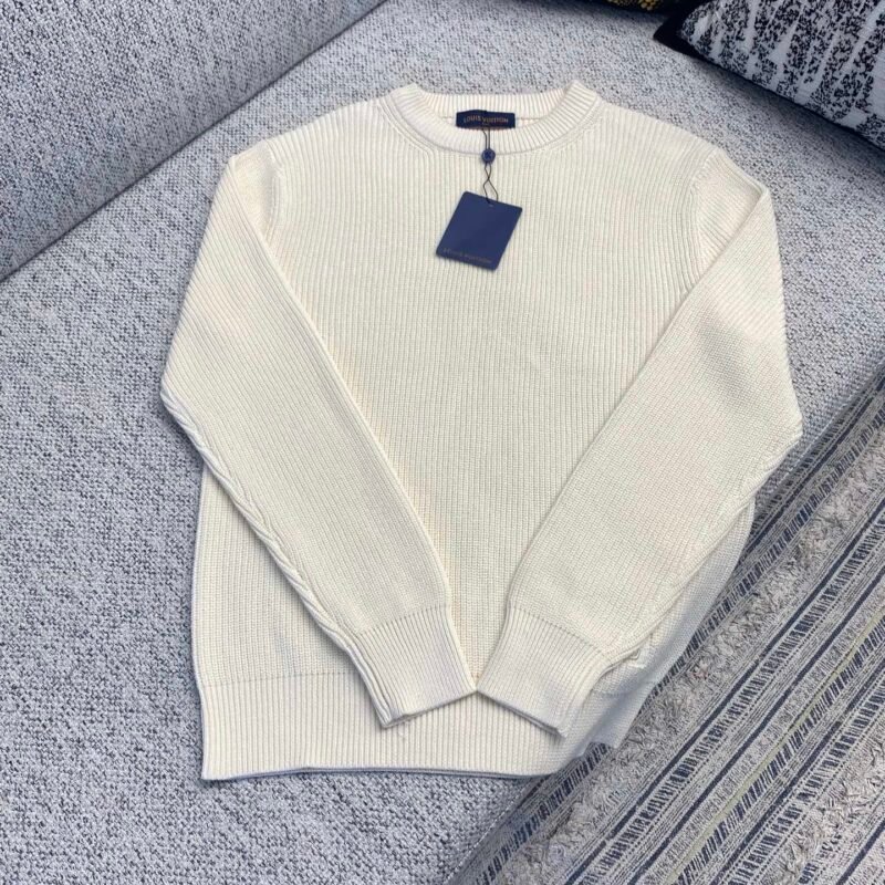 Louis Vuitton Embroidered Signature Cashmere Crewneck 92404