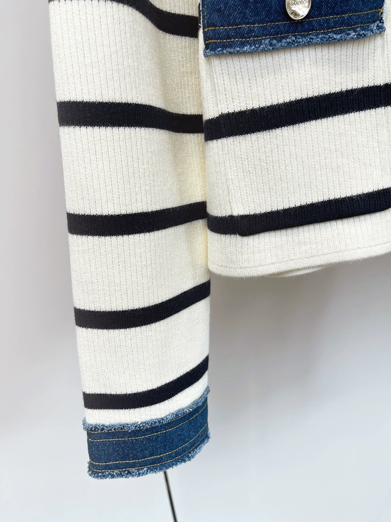 Sandro Round-neck Knit Jacket D91702 - Image 6