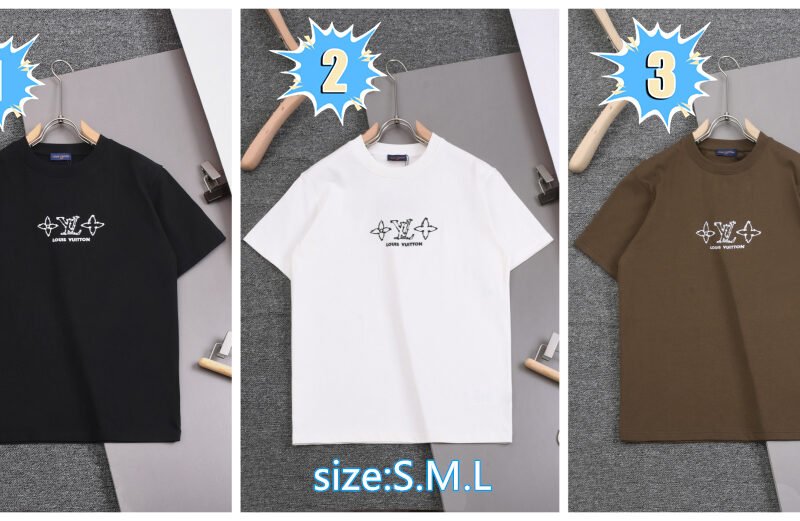 LV New Embroidered Round-neck T-Shirt 91202