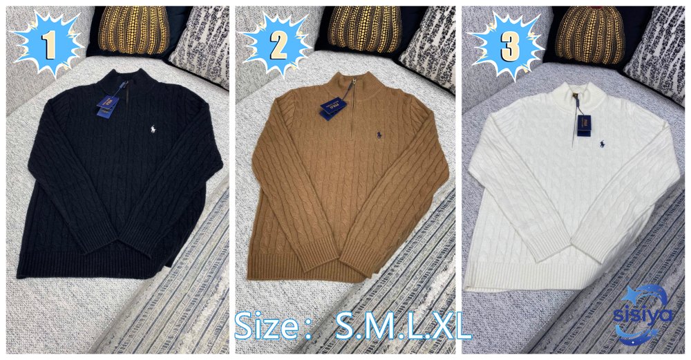 Polo pure color small spurs embroidered long-sleeved shirt 91501