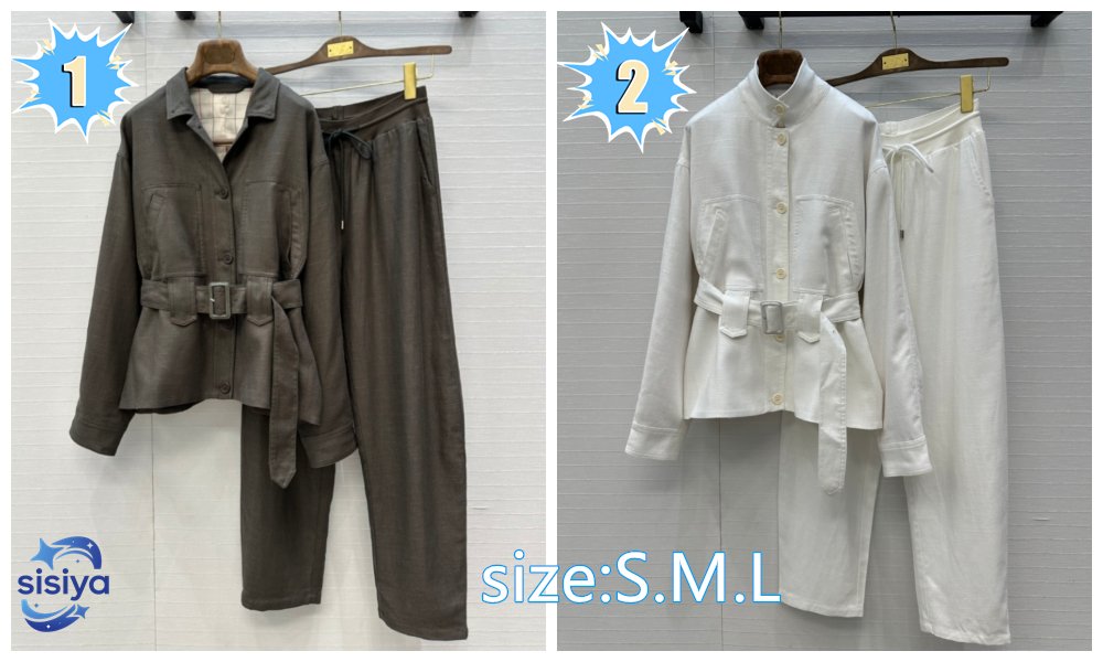 LP old money leather belt cotton and linen jacket coat D93001