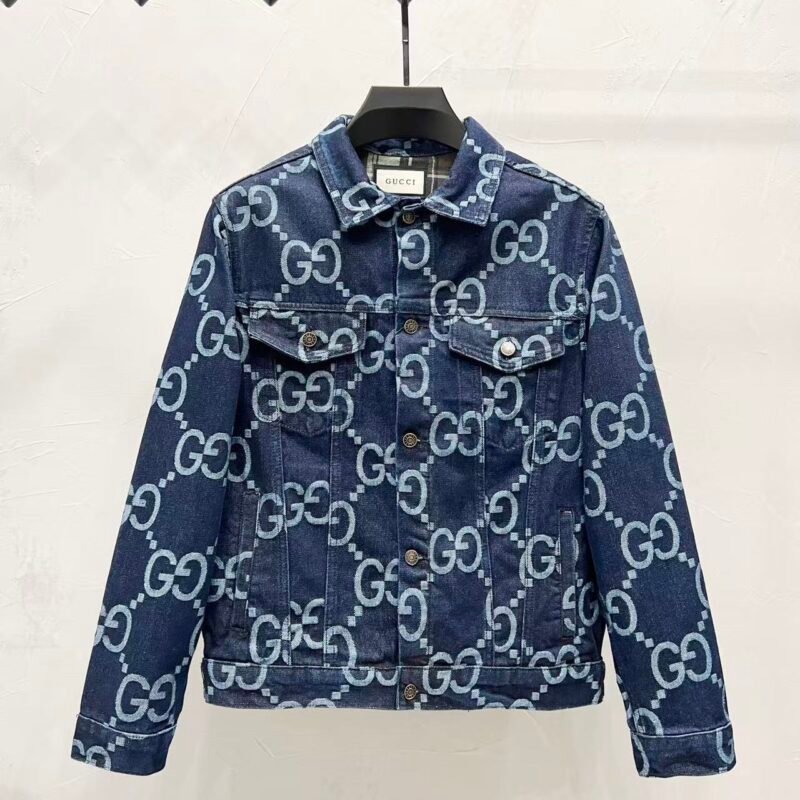 Gucci Jumbo GG Denim Jacket | Blue 92106
