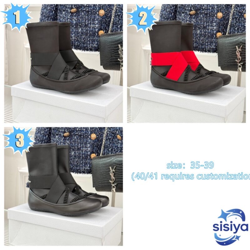 Dior letter-cross elastic band ballet elastic boots short boots L91705