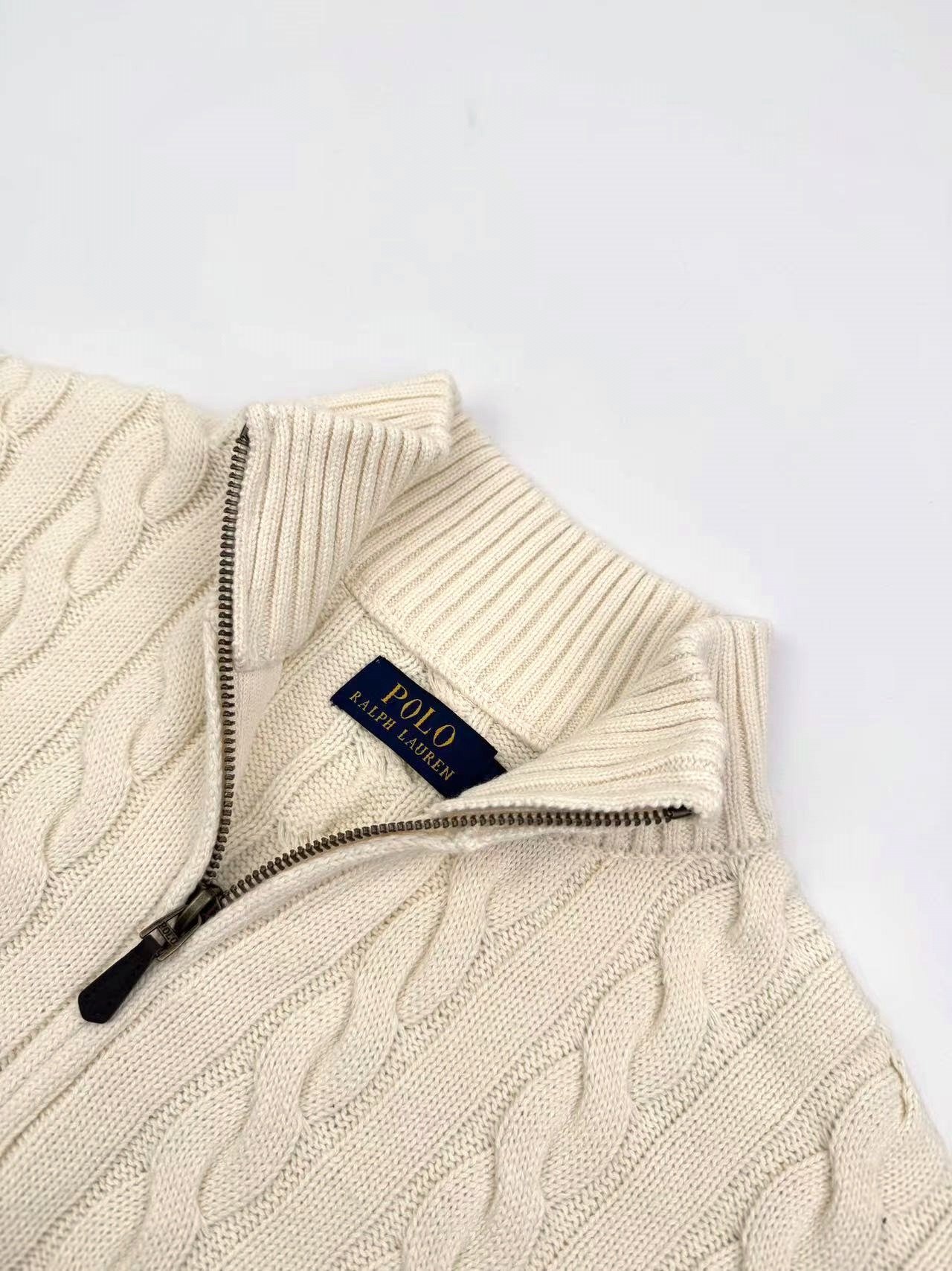Ralph Lauren Striped Knitted Crochet Zip-Up Sweater D90206 - Image 6