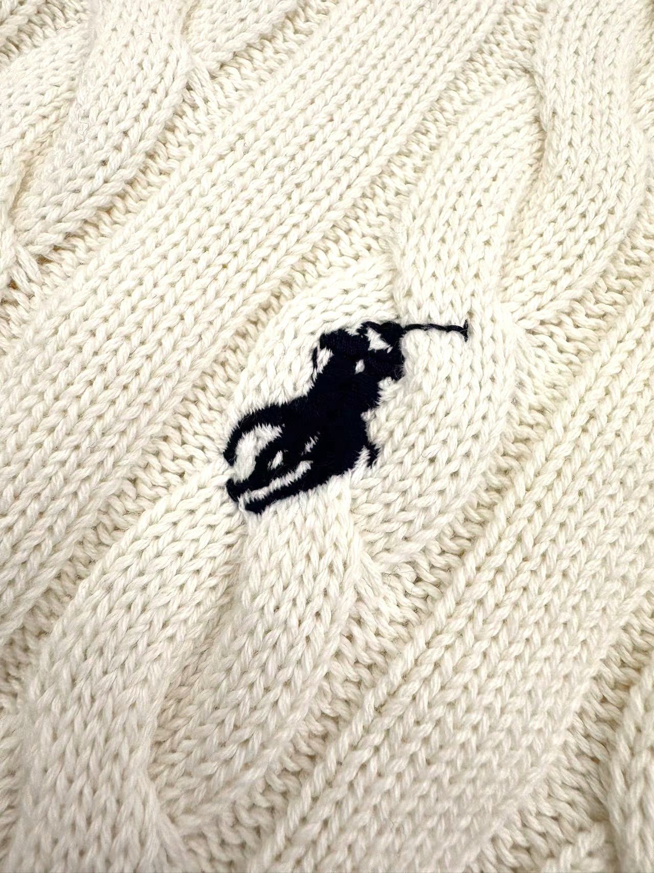 Ralph Lauren Striped Knitted Crochet Zip-Up Sweater D90206 - Image 5