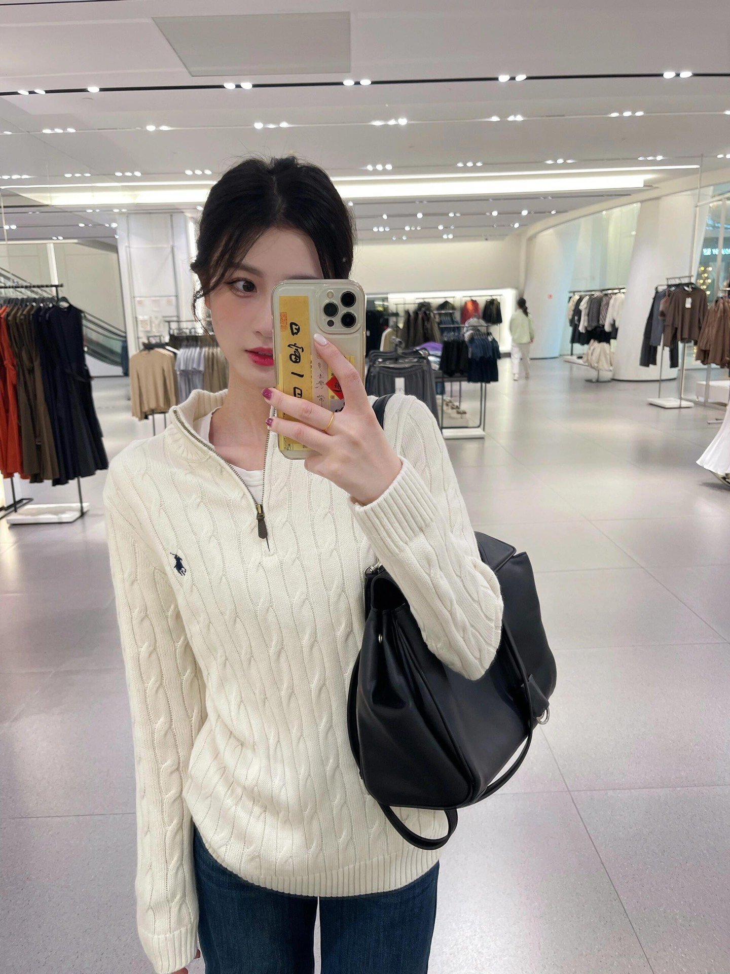 Ralph Lauren Striped Knitted Crochet Zip-Up Sweater D90206 - Image 7