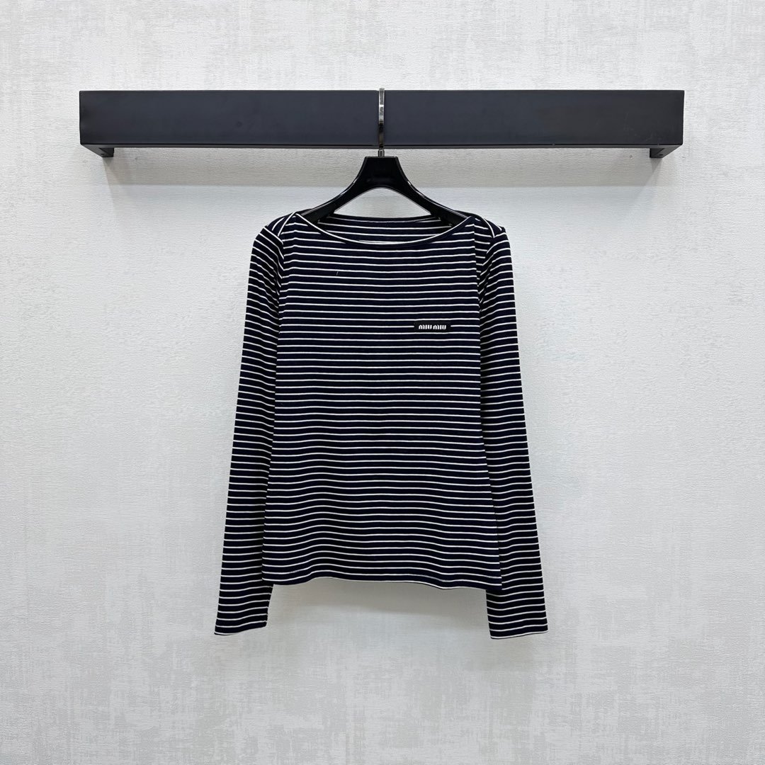 Miu Miu Light Stripe T-shirt D90602 - Image 6