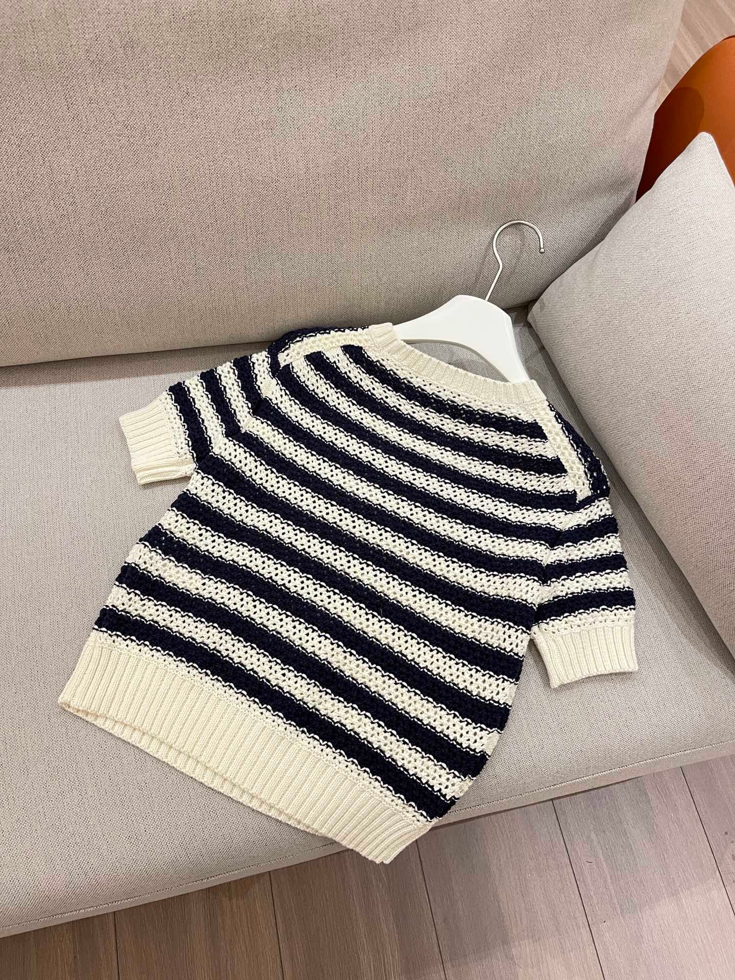Dior Christian Dior Striped Logo Knit T-Shirt D90601 - Image 3