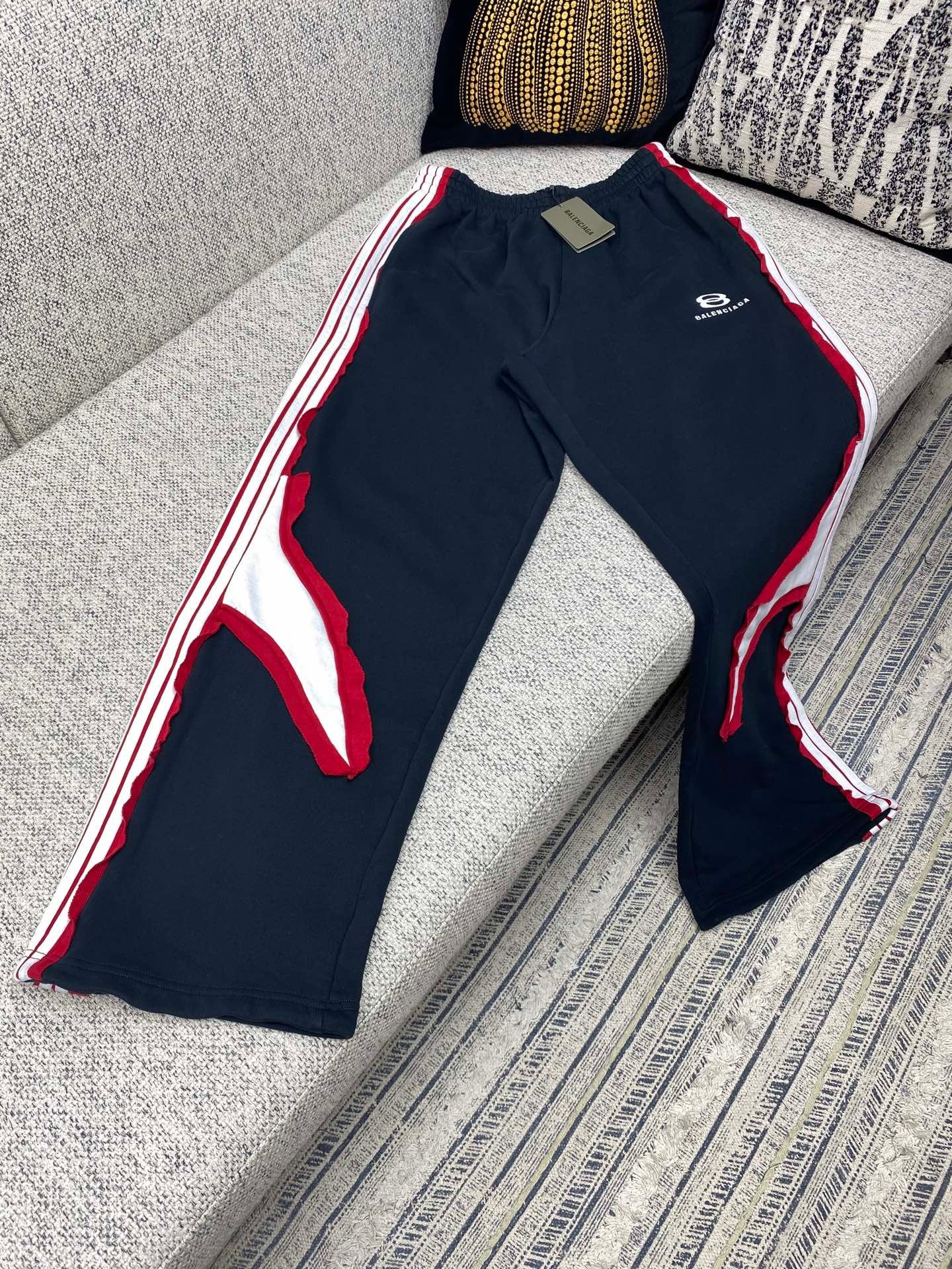 Balenciaga Sportswear Mid-Chest Striped Knit Jogger Pants 90803