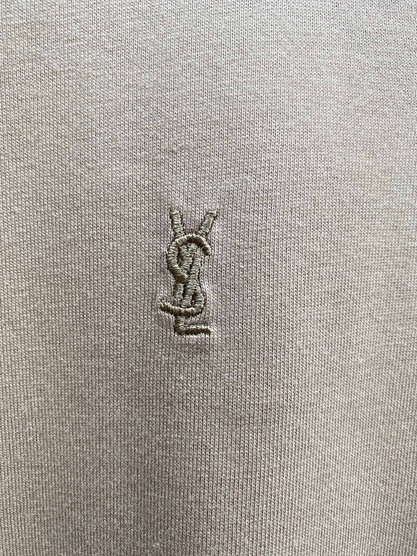 YSL Embroidered Short-Sleeved T-shirt 91201 - Image 5