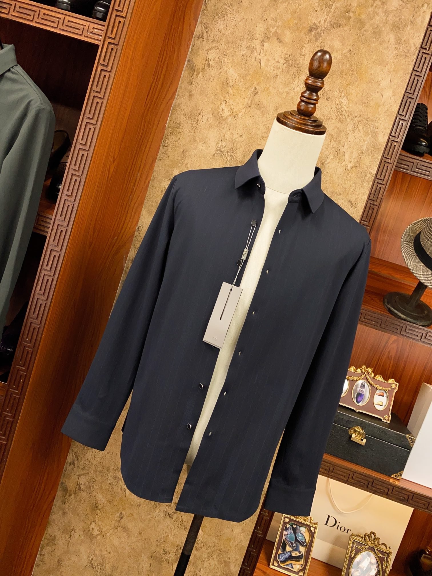 Dior CD Icon Embroidery Shirt Cotton Twill 91403 - Image 6