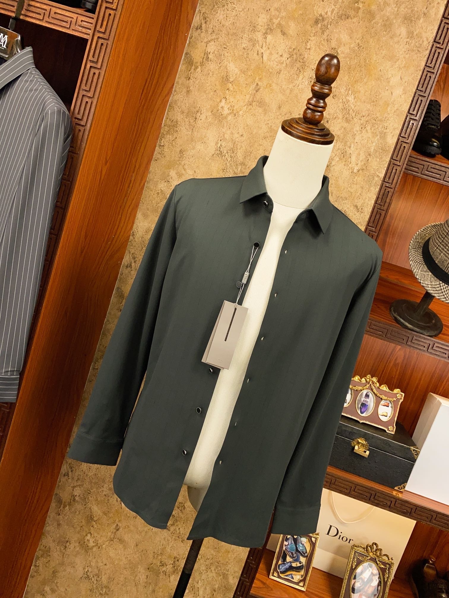 Dior CD Icon Embroidery Shirt Cotton Twill 91403 - Image 3