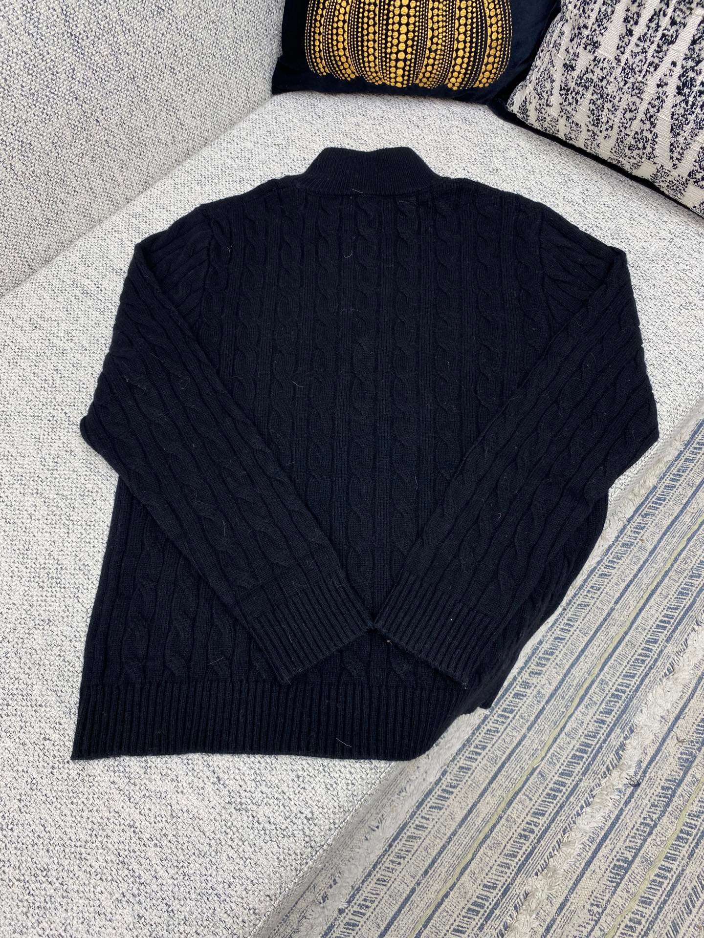 Polo pure color small spurs embroidered long-sleeved shirt 91501 - Image 6