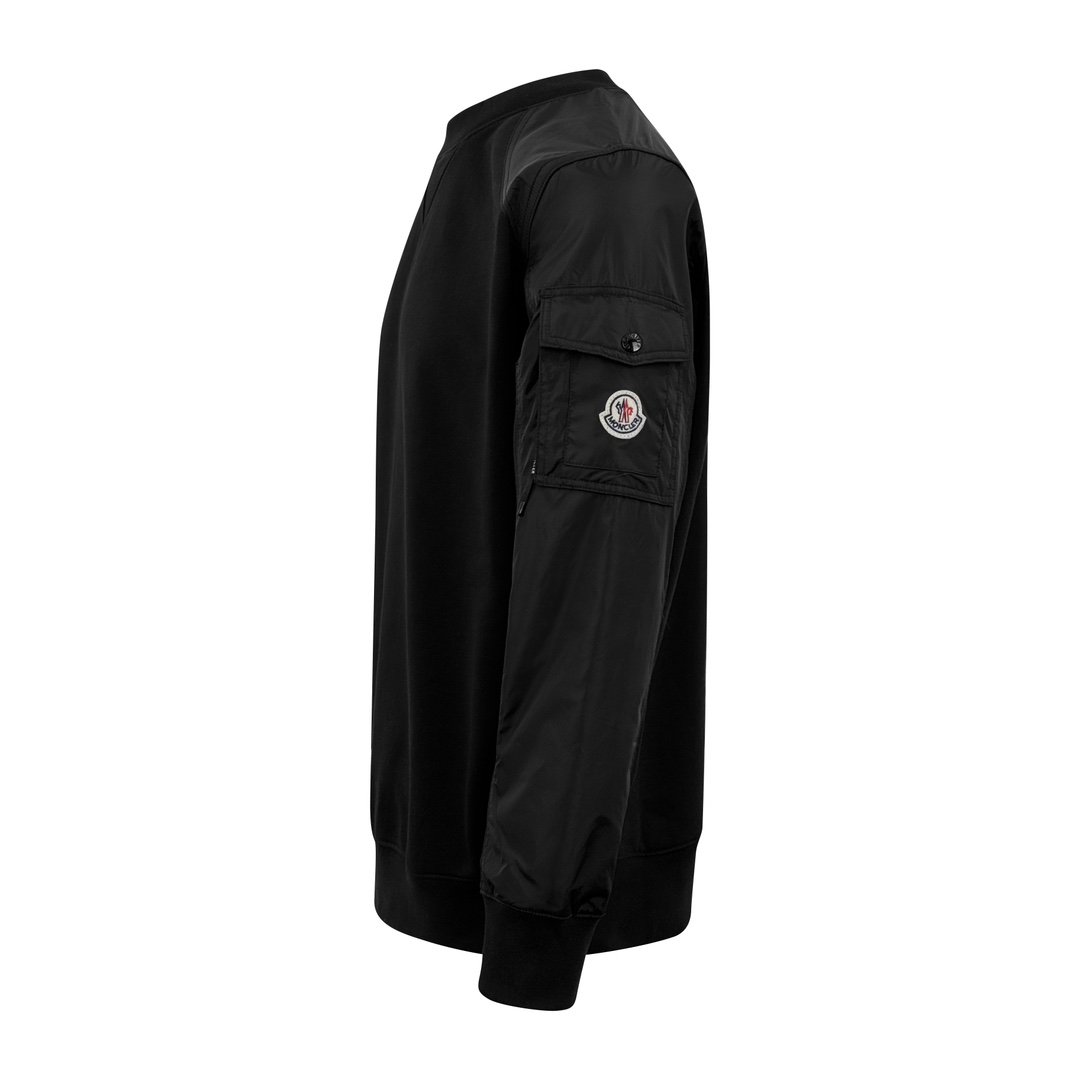 Moncler logo patch-jointed hoodie 91701 - Image 4