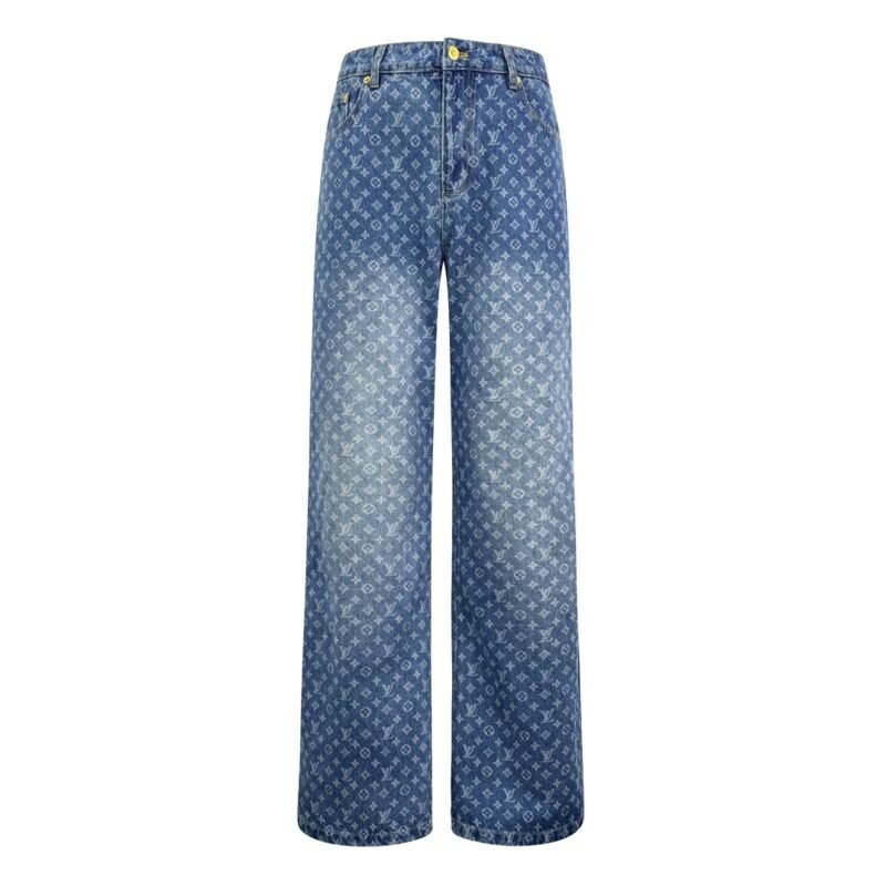 LOUIS VUITTON Printed Denim Pants 92002