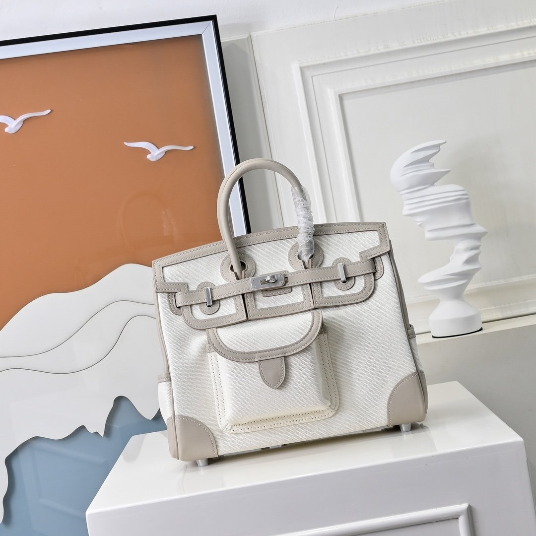 Hermès Birkin Cargo 25 Toile Goeland L92401 - Image 17