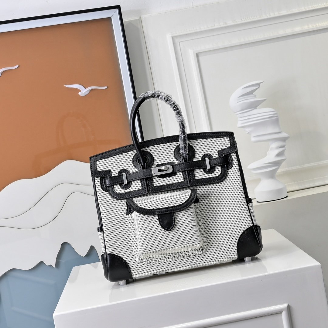 Hermès Birkin Cargo 25 Toile Goeland L92401 - Image 14