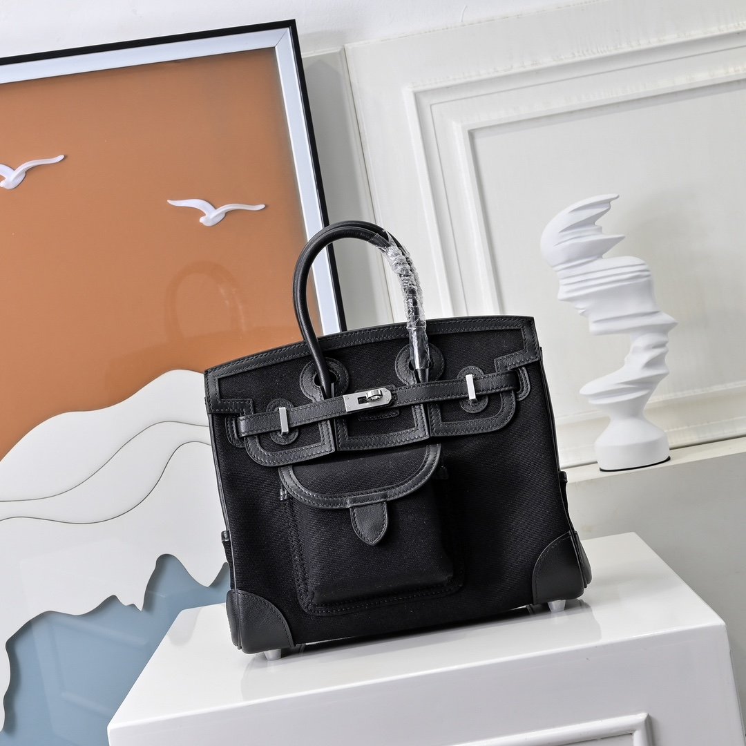 Hermès Birkin Cargo 25 Toile Goeland L92401 - Image 12