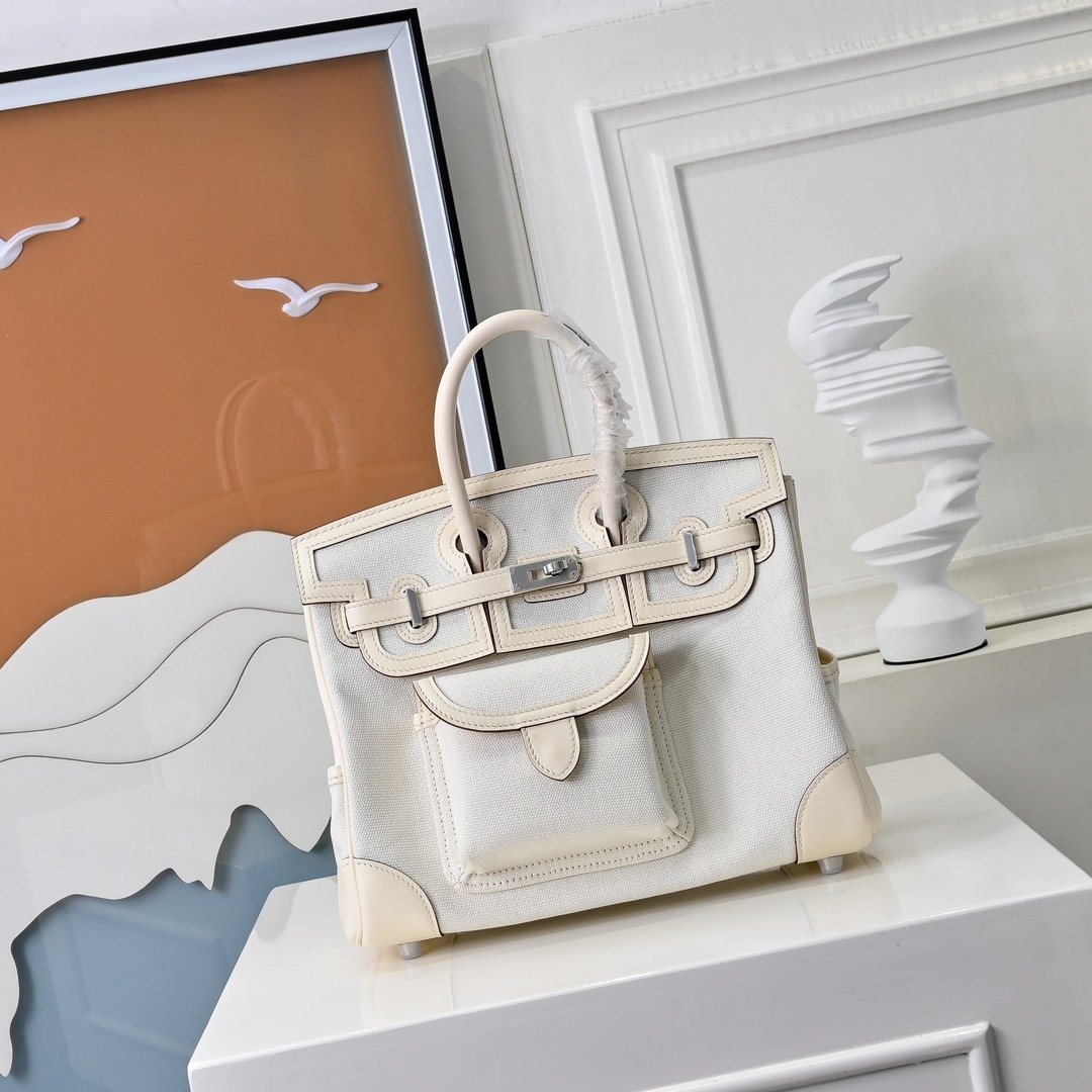 Hermès Birkin Cargo 25 Toile Goeland L92401 - Image 8