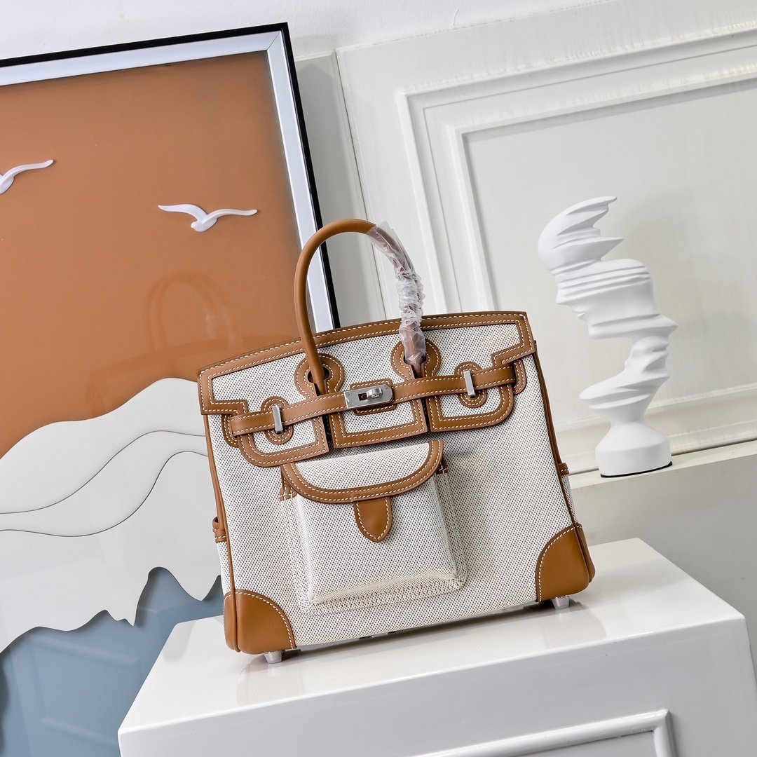 Hermès Birkin Cargo 25 Toile Goeland L92401 - Image 6