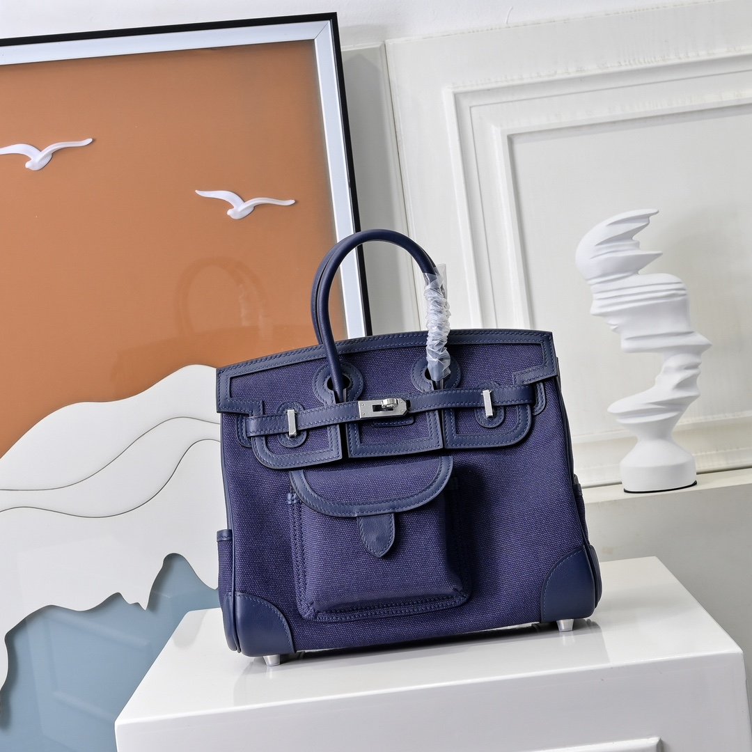 Hermès Birkin Cargo 25 Toile Goeland L92401 - Image 4