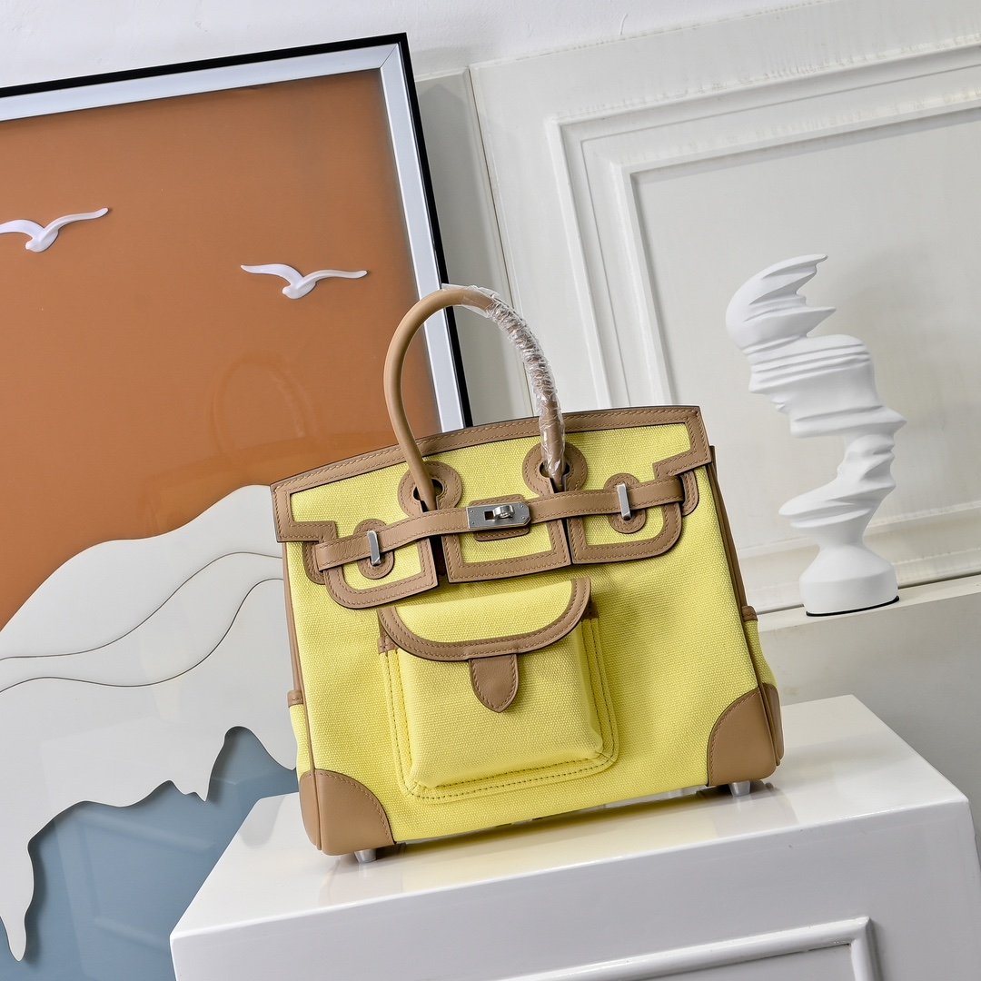Hermès Birkin Cargo 25 Toile Goeland L92401 - Image 2