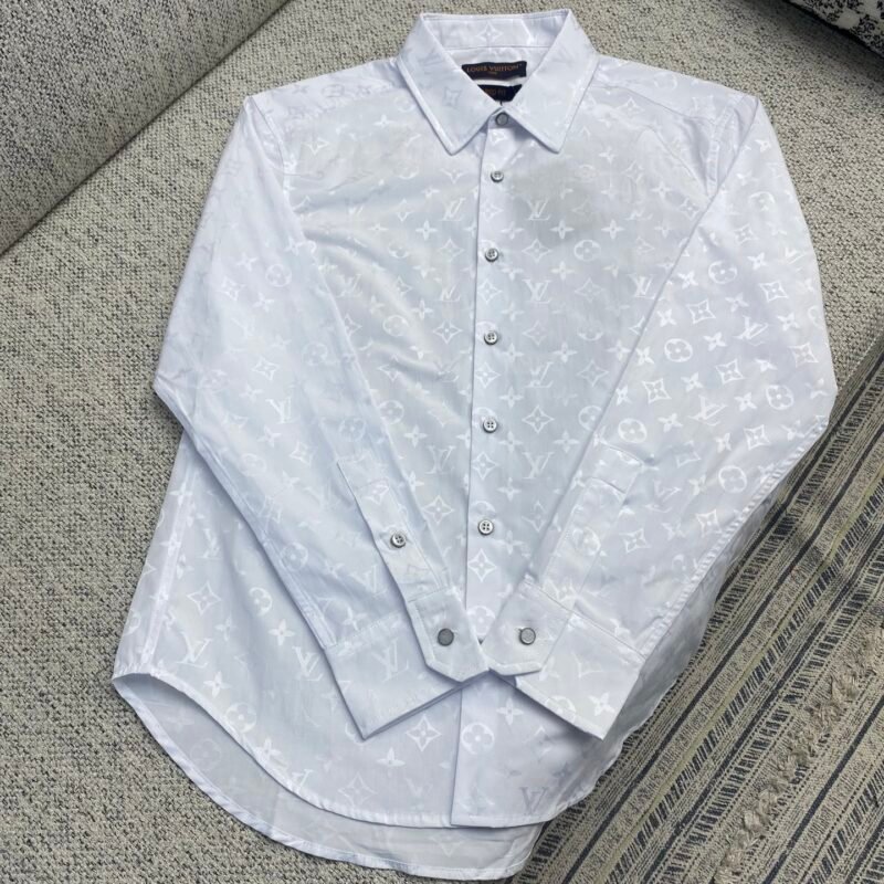 LV full-patterned white shirt 92504