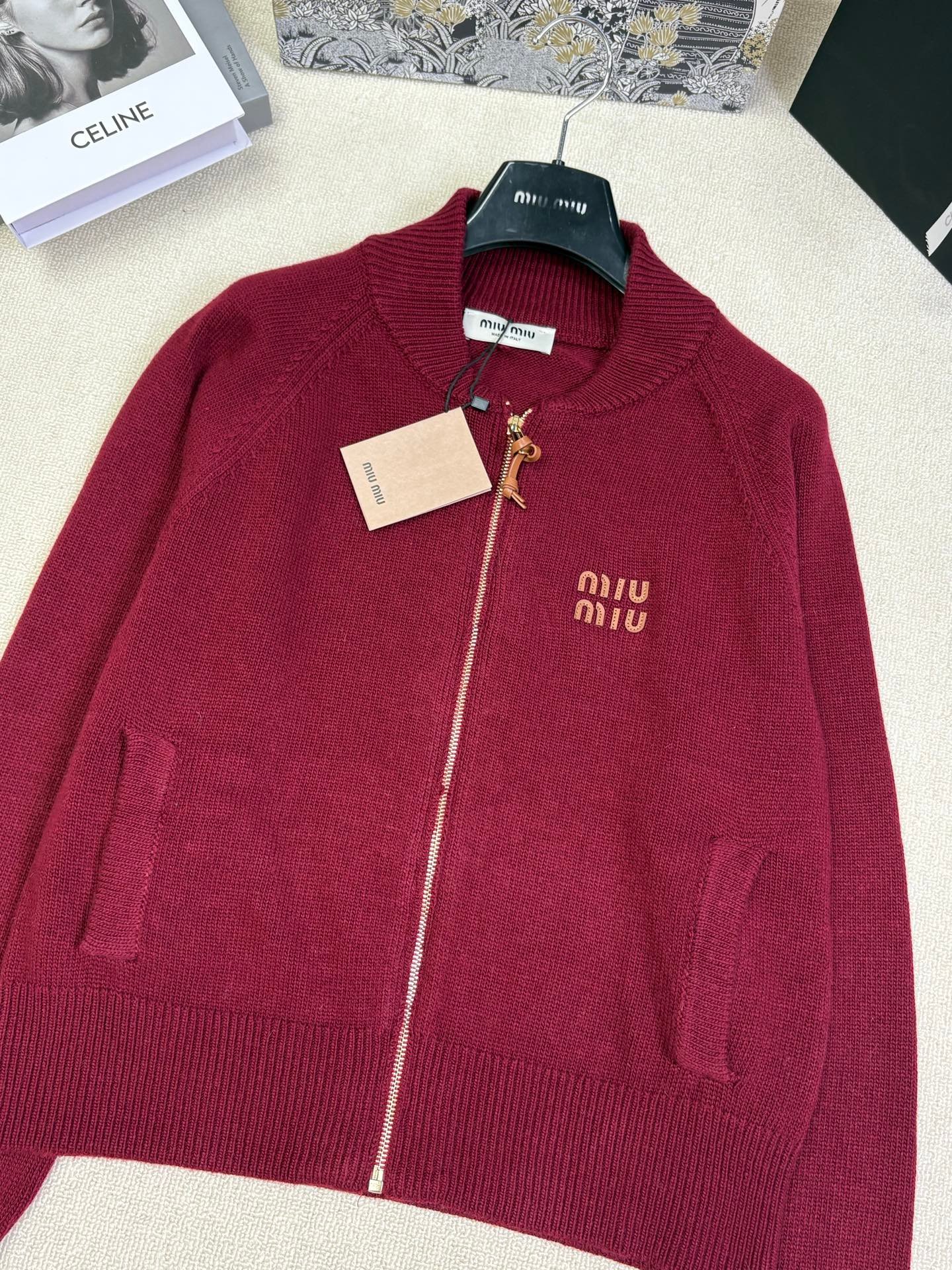 Miumiu Knitted V-Neck Sweater D92601 - Image 6