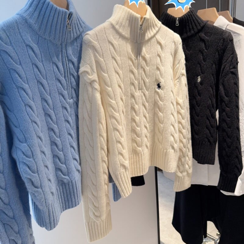 Polo pony semi-sheepskin sweater D92702